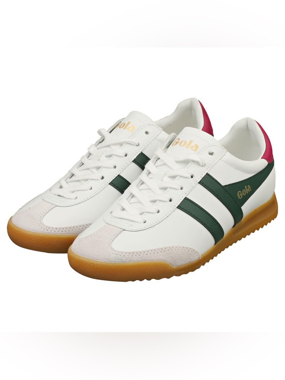 Gola Torpedo Leather Casual Sneakers in White Green Size 9.5